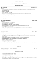 cocktail server resume sample mintresume