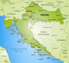 Der reiseführer über die region istrien in kroatien. Karte Von Kroatien Als Ubersichtskarte In Grun Lizenzfrei Nutzbare Vektorgrafiken Clip Arts Illustrationen Image 24979337