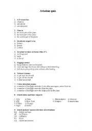 A lot of individuals admittedly had a hard t. Aviation Quiz Esl Worksheet By Daca