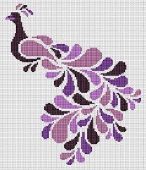53 x 29in (134 x 73cm). Abstract Peacock In Purple Cross Stitch Kit8 X 10 Inches Rose Cross Stitch Pattern Cross Stitch Art Cross Stitch Geometric