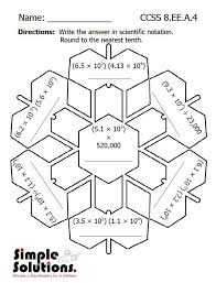 Eighth Grade Math Worksheet Free Download Math Snow Ccss Http Summersolutions Net Blo 8th Grade Math Fun Math Worksheets Scientific Notation Worksheet