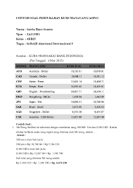 We are a sharing community. Doc Contoh Soal Pertukaran Kurs Mata Uang Asing Akbar Sangginy Academia Edu