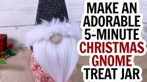 Christmas Gnome Treat Jar Removable Dollar Tree Christmas Craft Youtube Christmas Gnome Diy Christmas Candy Christmas Candy Jars