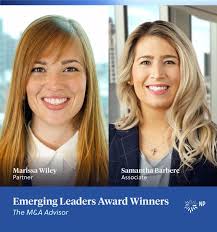 Congratulations Marissa Wiley and Samantha Barbere for winning The M&A  Advisor's Emerging Leaders Award! These awards celebrate the  accomplishments of M&A, Financing and Turnaround professionals…