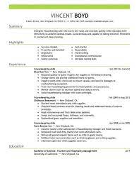 Weekly paycheck + super + bonus. Housekeeping Aide Resume Example No Experience Resumes Livecareer