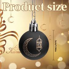 Amazon.com: 12Pcs Ramadan Kareem Hanging Ball Ornaments, 1.96" Islamic  Muslim Party Decorations for Eid Mubarak and Ramadan Celebration : Home &  Kitchen