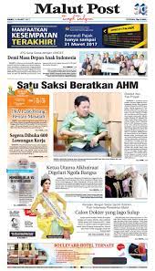 Belakangan diketahui, aksinya tersebut lantaran petugas pos jaga tersebut bersikap arogan dan tidak sopan, itulah yang menjadi penyebab kabag ops. Malut Post 15 Maret 2017 By Malut Post Issuu