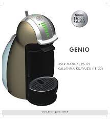 Push the hot button first to extract half of the water (approx. Dolce Gusto Genio User Manual Pdf Download Manualslib