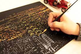 Hidden colors will reveal as you scratch off top layer. Coloring Book Alternative Lets You Scratch Off Surface To Reveal Beautiful Nightscapes Bored Panda
