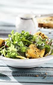 Krautersalat Mit Gebackenem Patros Patros Kaese Rezept Feta Salat Kraeuter Vegetarisch Rezepte Salat Kochen Und Geniessen