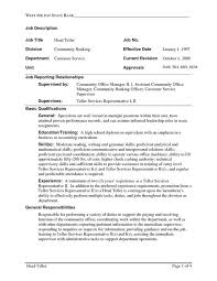 Bank Teller Resume With No Experience Latest Resume Format Cover Banks Letter
