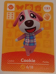Product title animal crossing card amiibo 264 marshal nfc card for nintendo switch ns animal crossing amiibo cards us average rating: Amazon Com Nintendo Animal Crossing Happy Home Designer Amiibo Card Cookie 137 200 Usa Version Video Games