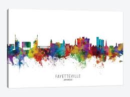 Check spelling or type a new query. Fayetteville Arkansas Skyline Canvas Print By Michael Tompsett Icanvas