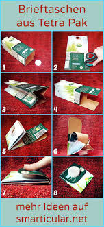 Bastelspass Geldborse Aus Alten Milchkartons Upcyceln Milchkarton Basteln Recycling Basteln Milchkartons