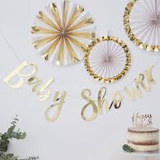 A friend of mine asked if i would make a baby shower banner for an upcoming baby shower that she is hosting for her first grandchild. Oh Baby Gold Party Banner Baby Shower Decorations Party Pieces