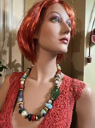 Retro Mixed Precious Bead Necklace