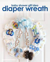 Baby Diaper Wreath Diy Baby Stuff Diaper Wreath Baby Shower Fun