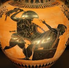Artiste Inconnu Priam Tue Par Neoptoleme V 520 510 Avt J C Amphore A Figure Noire Attique Vulci Mus Mythologie Grecque Et Romaine Art Antique Art Grec