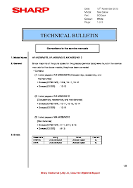 All drivers available for download have been scanned by antivirus program. Sharp Ar M256 Serv Man53 Technical Bulletin View Online Or Download Repair Manual Correction To Part Number For Grease Service Tools