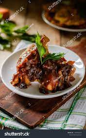 Ayam Goreng Lada Hitam Is Made From Crispy Fried Chicken With Black Pepper Sauce Stuffed Peppers Crispy Fried Chicken Crispy