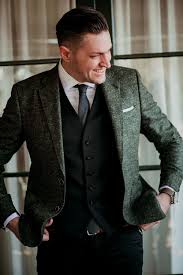 Striking Black White Forest Green Wedding Inspiration Green Wedding Suit Wedding Suits Men Green Suit Men