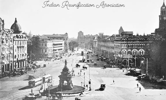 Indian - Flora Fountain & Esplanade Road Bombay in 1915 . A 1915 photo postcard showing Flora Fountain and Esplanade Road in Bombay (Mumbai). A beautiful view of Flora fountain (Hutatma Chowk)