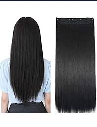 Popular black silky hair of good quality and at affordable prices you can buy on aliexpress. Alizz Straight Hair Extension Women 24 Inch 5 Clip Hair Extension Black Natural Looks And Feel Soft Silky Weft Wig Amazon In Beauty