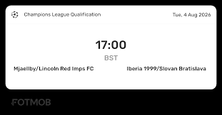 Mjällby vs Iberia 1999/Slovan Bratislava - live score, predicted lineups and H2H stats
