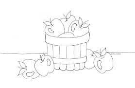 The black and white images of apple trees are the most favorable for those who like the coloring activity. Bushel Of Apples Coloring Page Apple Coloring Pages Coloring Pages Apple Coloring