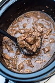 The stew can be cooked on the hob on low for 45 minutes to one hour, or until. Slow Cooker Beef Tips With Gravy Valerie S Kitchen