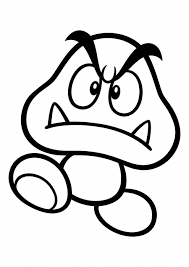 Goombas, initially called little goombas, are one of the major species of the mario franchise. Goomba Coloring Pages Super Mario Coloring Pages Colorings Cc
