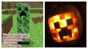 Minecraft Creeper Pumpkin Carving Laterne Vorlage Vorlagen Laterne