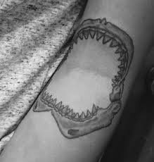 Black And White Shark Tattoo Sleeve My Shark Jaw Tattoo Sharks Sharkjaw Tattoo Blackandgreytattoo Black Grey Shark Tattoos Tattoos Body Art Tattoos