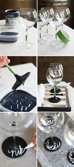 Weinglasd Deko Glaser Mit Schultafel Farbe Dekorieren Weisser Marker Weddingdecoration Hochzeitstischdekoration Tischdeko Hochzeit Hochzeit Weinglaser