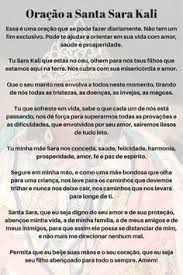 E como santa te tornastes, a beira do mar chegastes e os ciganos te. Oracao A Santa Sara Kali Oracao Prayers Person