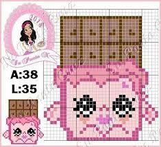 Shopkins Chocolate Bar Ponto Cruz Semaninha Em Ponto Cruz Bordado Ponto Cruz