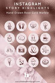 Make sure you include the icon image that will become your. Marble Rose Gold Instagram Highlights Story Cover Icons 760227 Instagram Design Bundles