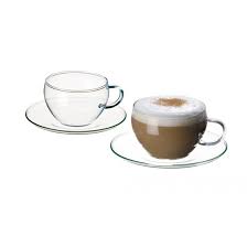 Having the matching cappuccino cups of your favorite coffee brand? Cappuccino Cup And Saucer Set Of 4 Cristalica Shop Crystal Glass 48 60