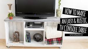 Farmhouse console tables are perfect for an entryway. Diy Easy Rustic Tv Console Table Youtube