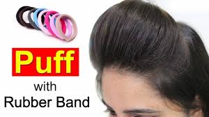 Cute hair styles for medium hair: Front Puff For Thin Hair With A Rubber Band Simple Craft Ideas