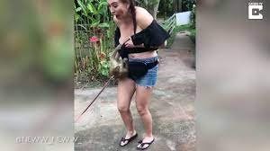 Cheeky Monkey Climbing On Tourist Pulls Down Her Top - YouTube