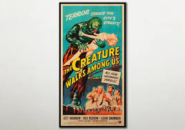The Creature Walks Among Us Extra Large WOOD PRINT Poster, Wall Art Monster  Horror Movie Posters on WOOD for Morrow and Reason Movie Fans. - Etsy