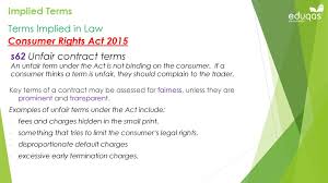 Updated consumer rights for goods, services and, for the first time, digital content. Express And Implied Terms Ppt Download