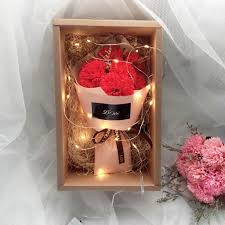 Mother's day flowers & gifts. 7pcs Soap Carnation Bouquet Led Gift Box Mother S Day Flower Shopee Malaysia