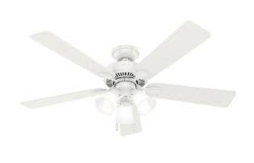 From white ceiling fans and black ceiling fans to brushed nickel and bronze, factor in color with design to achieve the perfect look for your space. Hunter 50895 52 Inch 3 Light Swanson Fresh White Ceiling Fan At Sutherlands