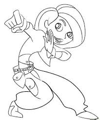 Kim Possible Hero Coloring Page For Girls In 2020 Kim Possible Coloring Pages Coloring Pages For Girls