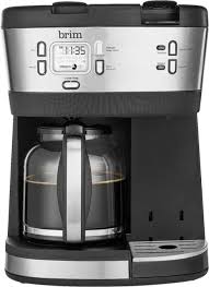 Black+decker dcm18s brew 'n go personal coffeemaker. Brim Triple Brew 12 Cup Coffee Maker Stainless Steel Black 50017 Best Buy
