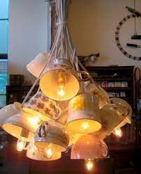 40 Ideas Of How To Reuse Tea Cup Artistically Diy Pendant Light Diy Lighting Lamp