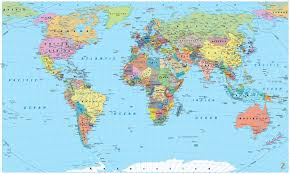 Check spelling or type a new query. Political World Map Wallpaper Mural Longitude Latitude