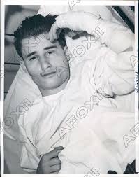 1939 Ex Jockey Russell Stoddard in Hospital After Stabbing Press Photo